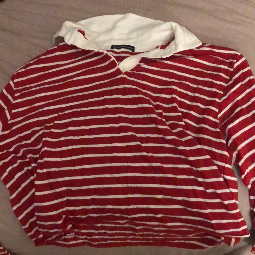 brandy melville cropped striped long sleeve